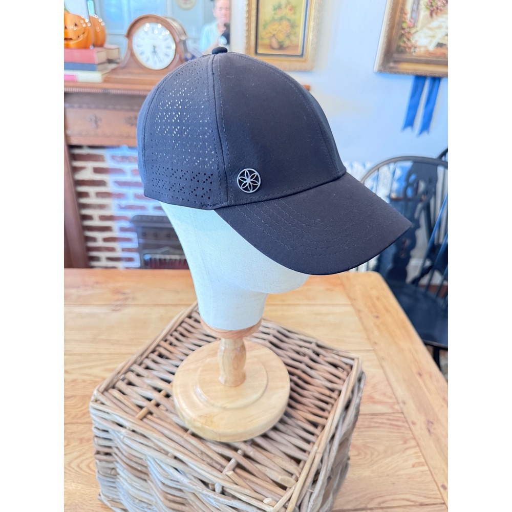 Gaiam Black Perforated Performance Baseball Cap Adjustable Activewear Hat